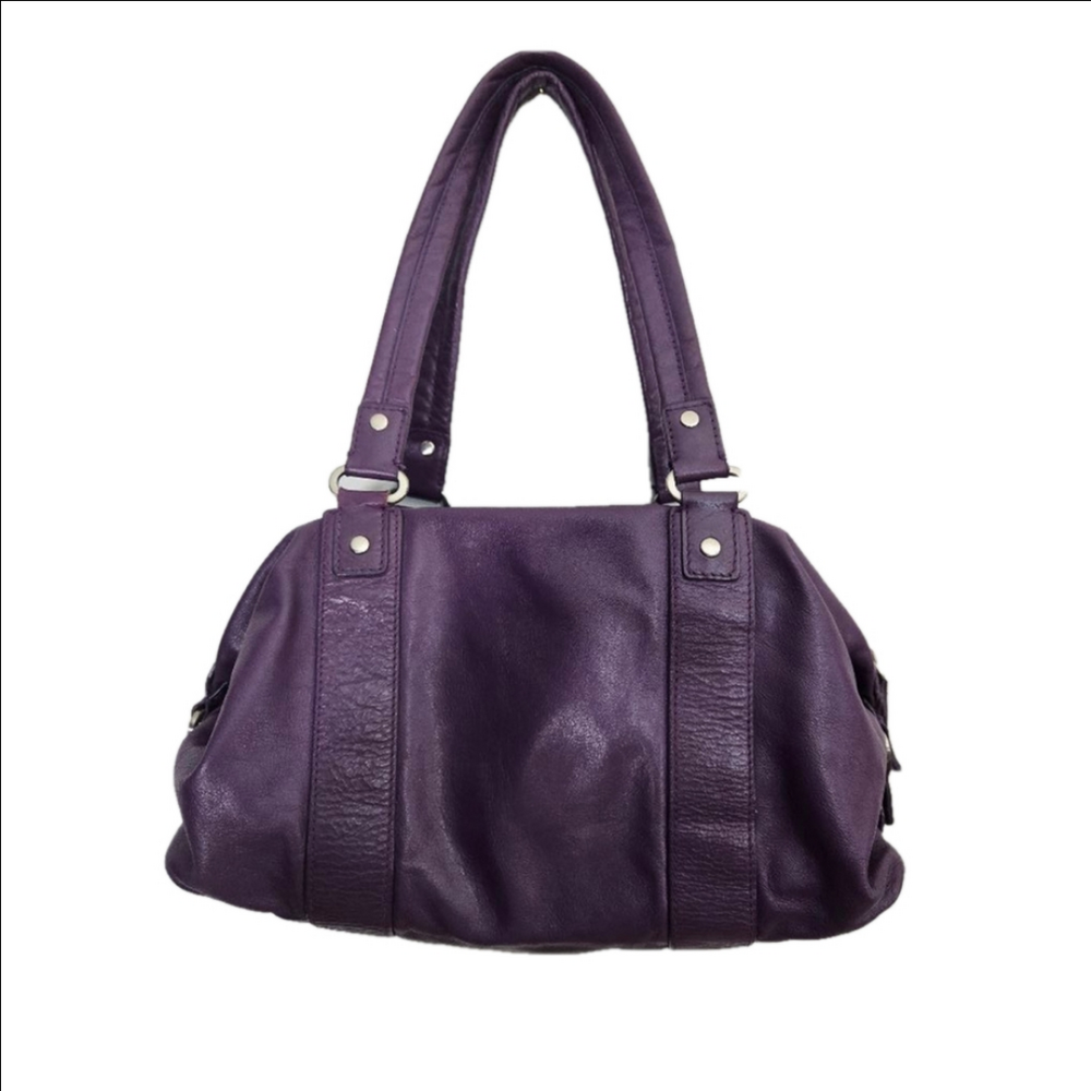 Women's Club Monaco Purple Leather Handbag